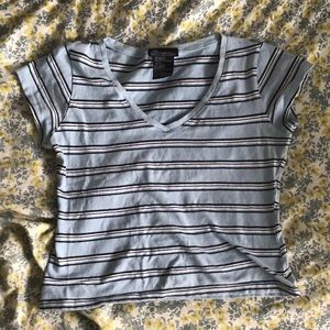 Vintage 90s Y2K cropped striped baby tee